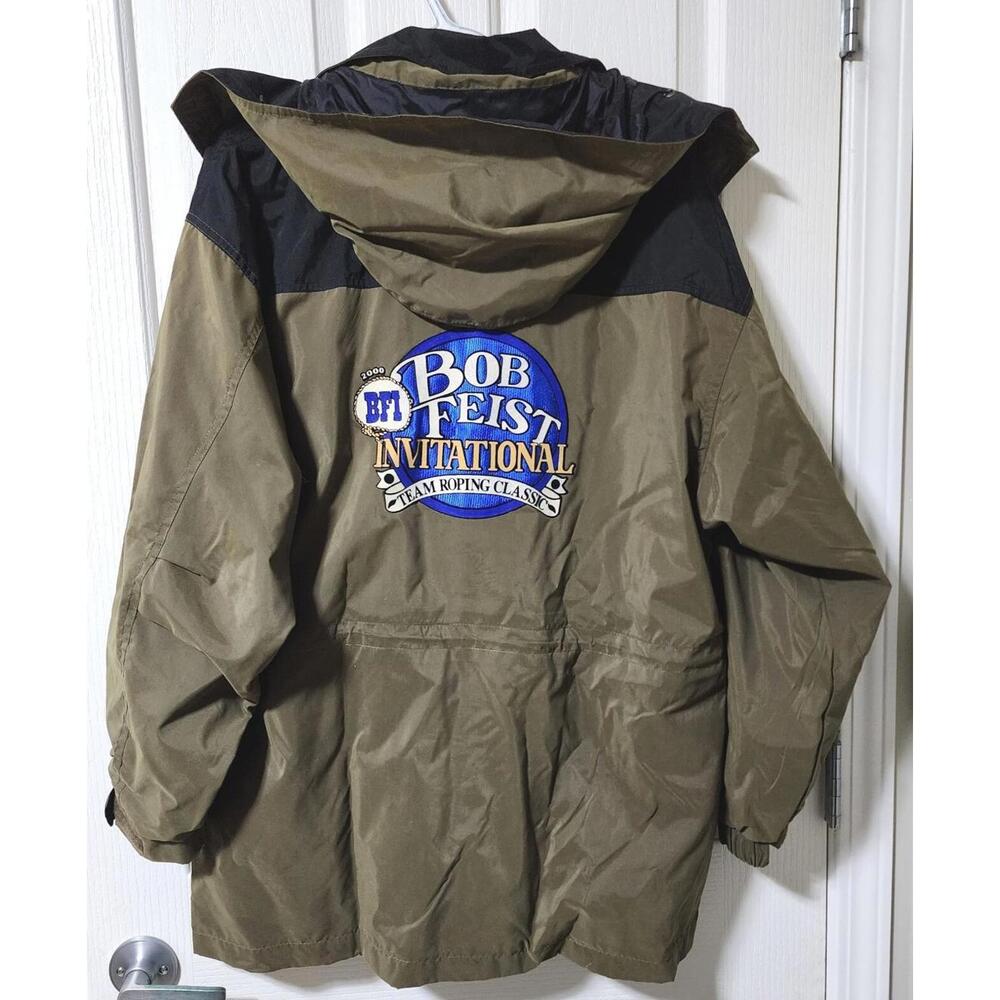 Vtg Bob Feist Invitational Team Roping BFI Contestant Jacket Y2K Rodeo W23 x L29